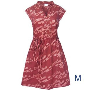 Global Mamas Retro Dress -- Zig Zag -- Raspberry