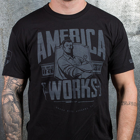 Oscar Mike America Works T-Shirt (Black)