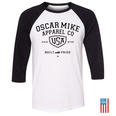 Oscar Mike Built With Pride Baseball Tee