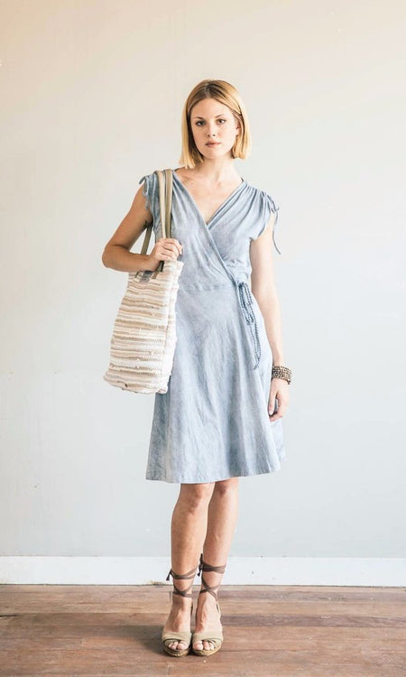 Tonlé Designs Rangsey Wrap Indigo Dress