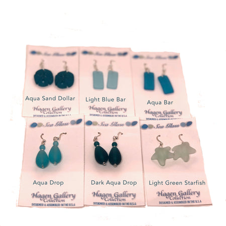 Hagen Gallery Tumbled Sea Glass Earrings
