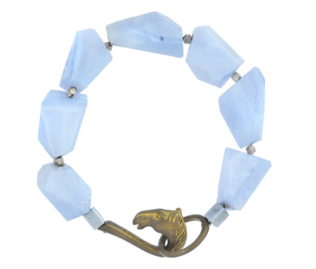 We Dream in Colour Blue Lace Agate Goat Bracelet