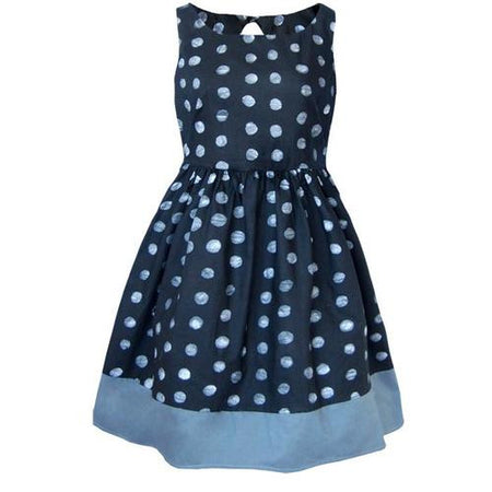 Global Mamas Party Dress--Polka Dots--Black