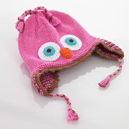 Pebble Pink Owl Hat