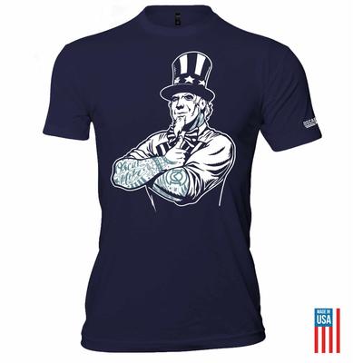 Oscar Mike Uncle Sam T-Shirt (Blue)